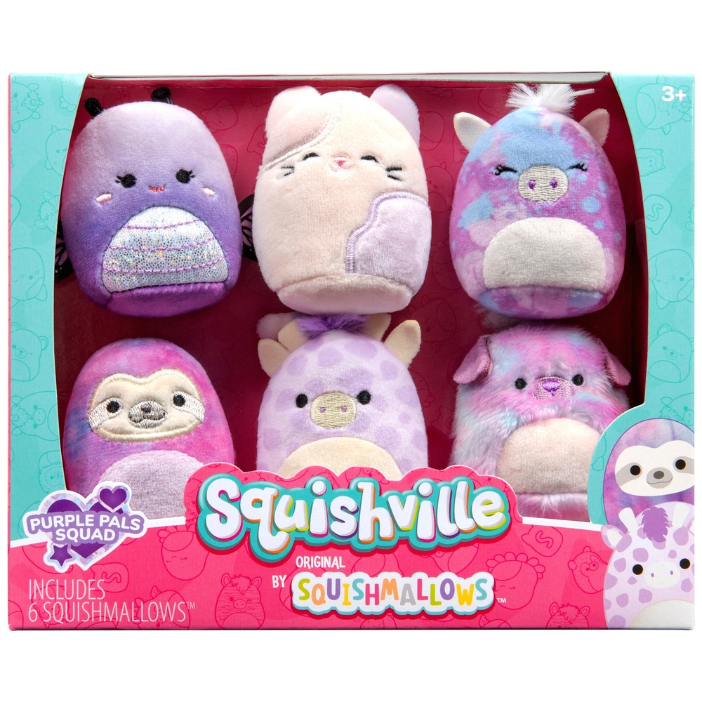 Squishville 5cm Squishmallows 6 Pack - Purple Pals Squad | Smyths Toys UK