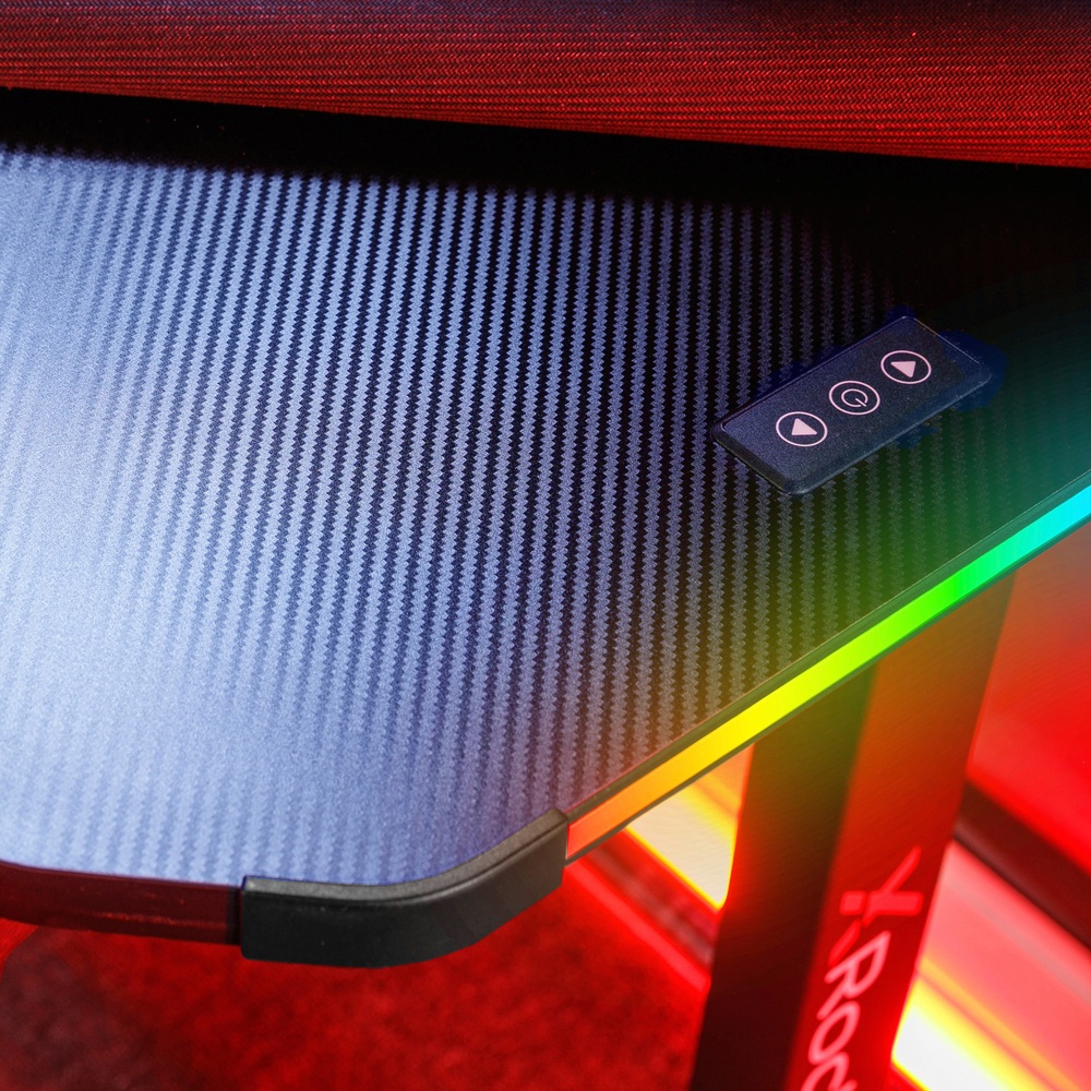 X Rocker Cobra Gaming Desk with RGB Lighting Black 725601 - Best Buy