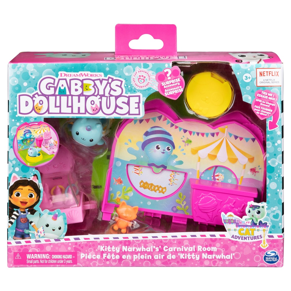 Gabby et la Maison Magique - Gabby's Dollhouse - 2 FIGURINES ET ACCESSOIRES  - Gabby, 1 Figurine Chat, Accessoires - Dessin Animé - Jouet Enfant 3 Ans