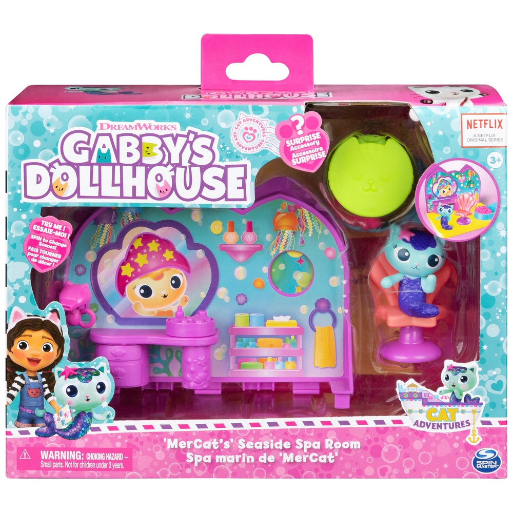 Gabby's Dollhouse 'MerCat's' Seaside Spa Room Playset | Smyths Toys UK