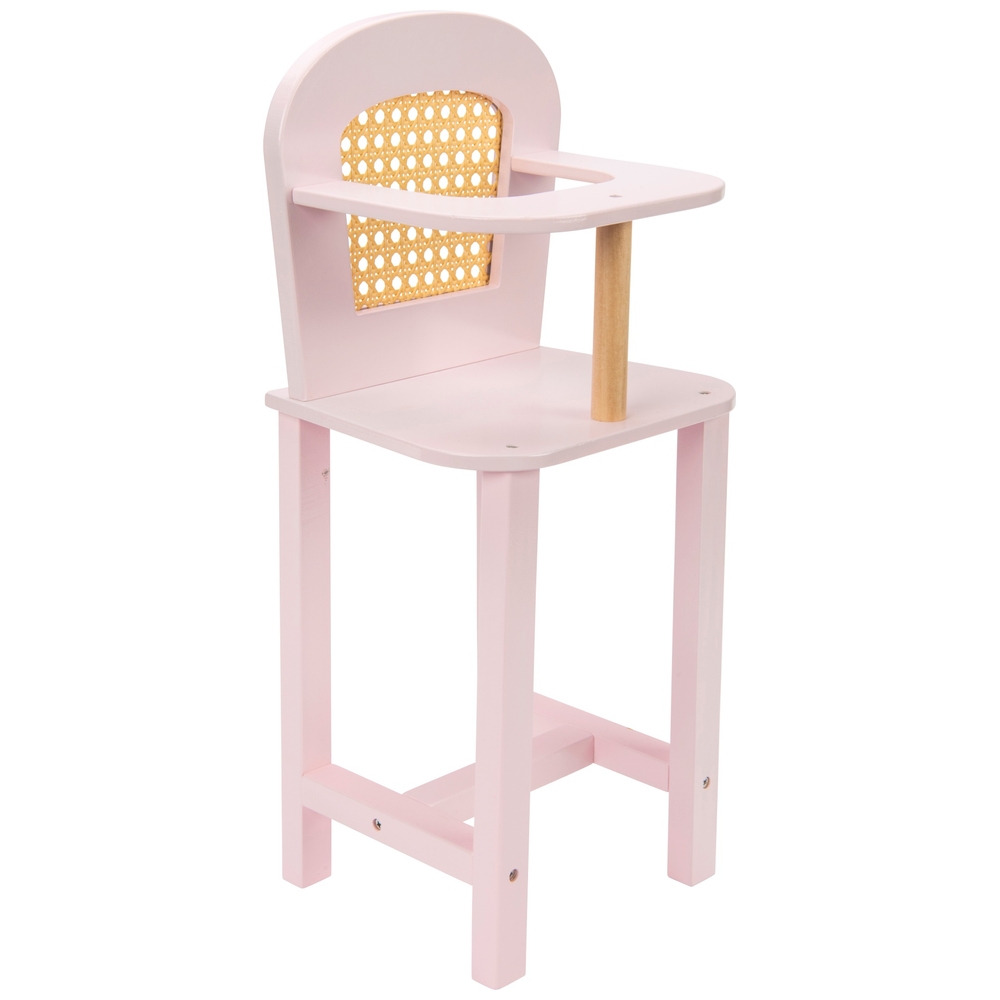 Chaise haute en bois et cannage en bois FSC®  Chaise haute poupee, Chaise  haute, Jouets de poupée