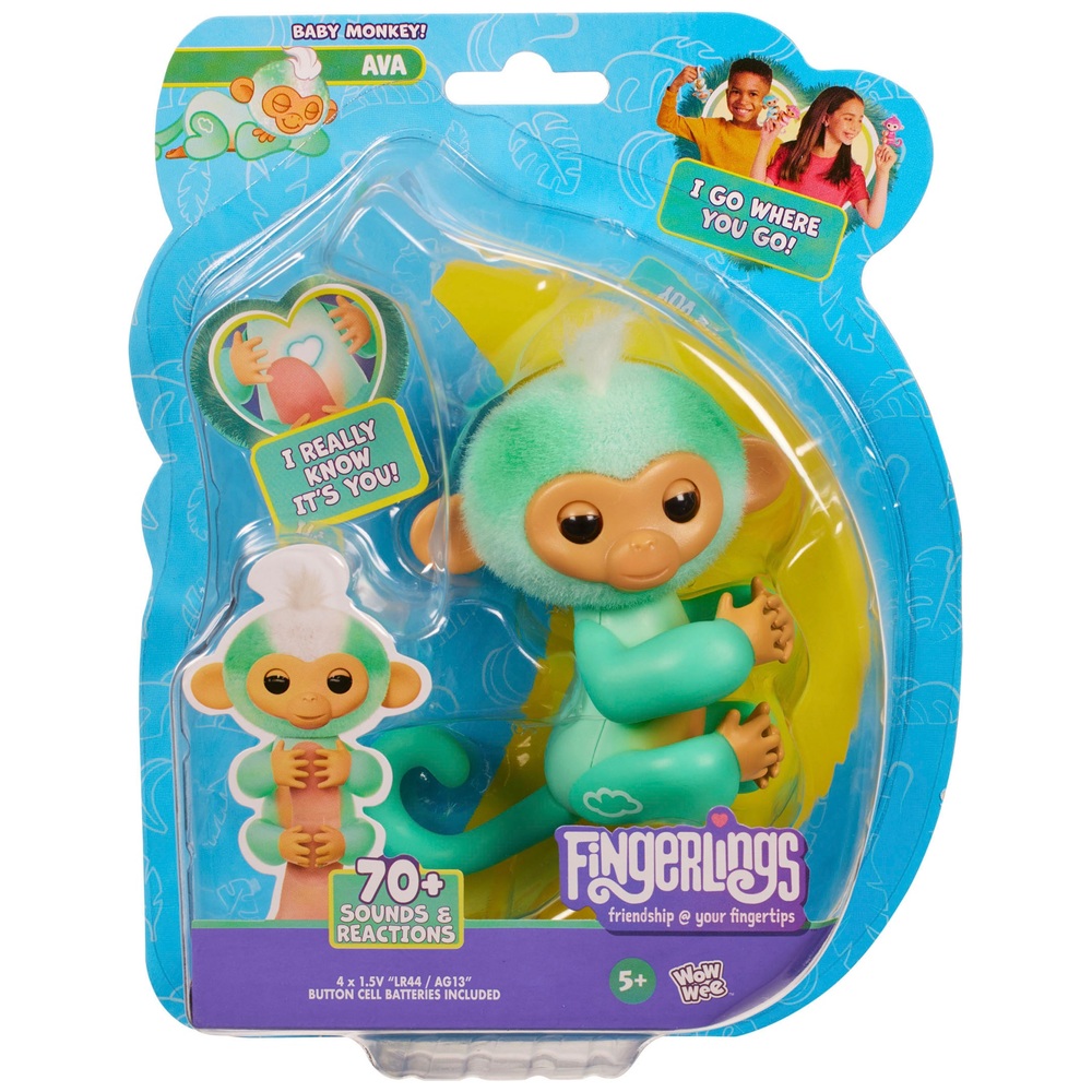 Fingerlings singe agrippeur bleu Wow Wee : King Jouet, Peluches animaux et  autres Wow Wee - Peluches