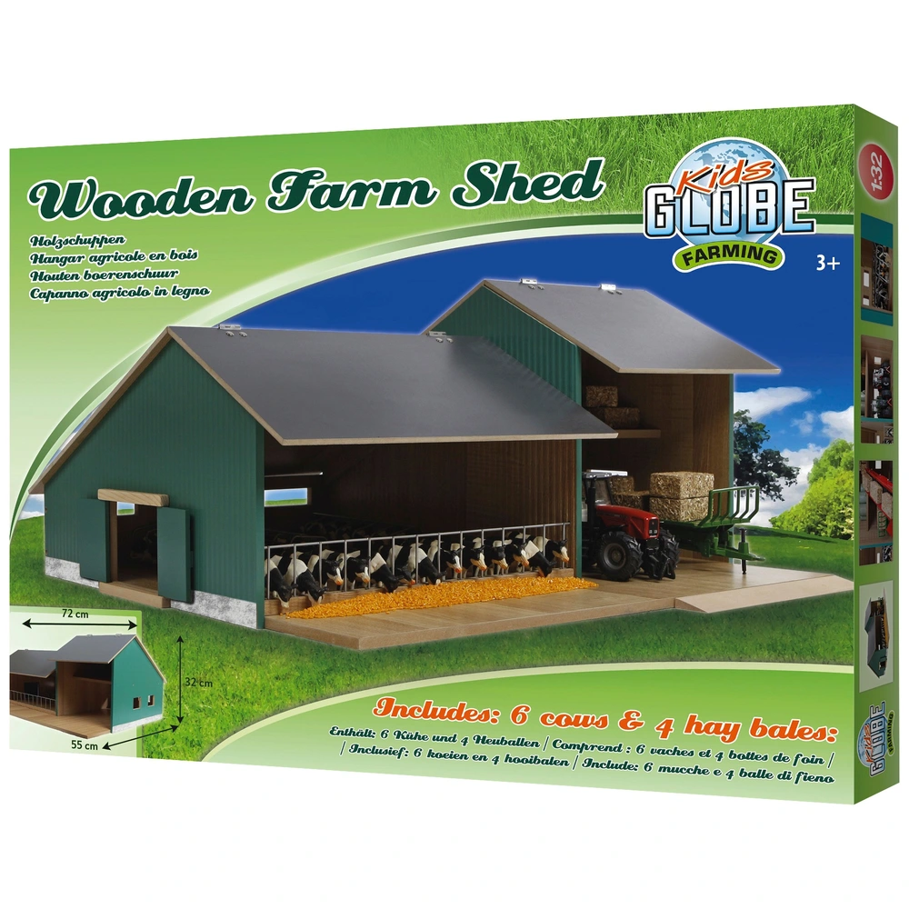 Kids Globe Wooden Farming Farm Shed Playset Smyths Toys Ireland