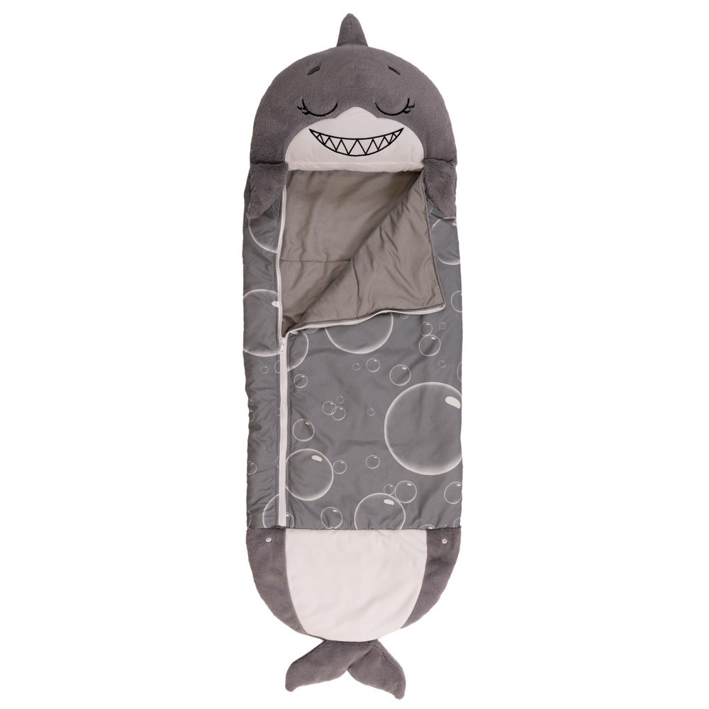 Happy Nappers Grey Shark 2-in-1 Medium Plush Sleeping Bag 