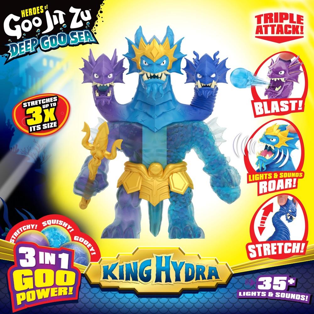 Heroes of Goo Jit Zu Deep Goo Sea Tripple Goo König Hydra | Smyths Toys ...