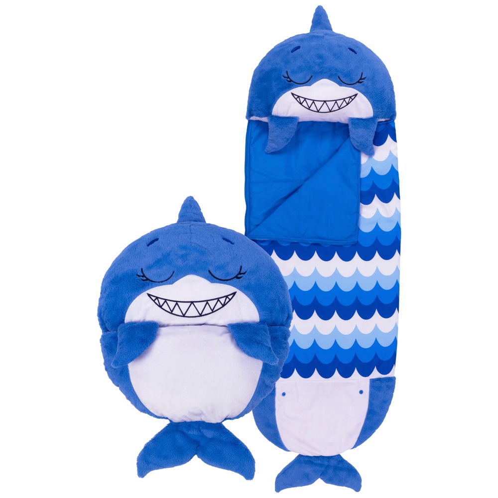 Happy Nappers Blue Shark 2-in-1 Large Plush Sleeping Bag | Smyths Toys ...