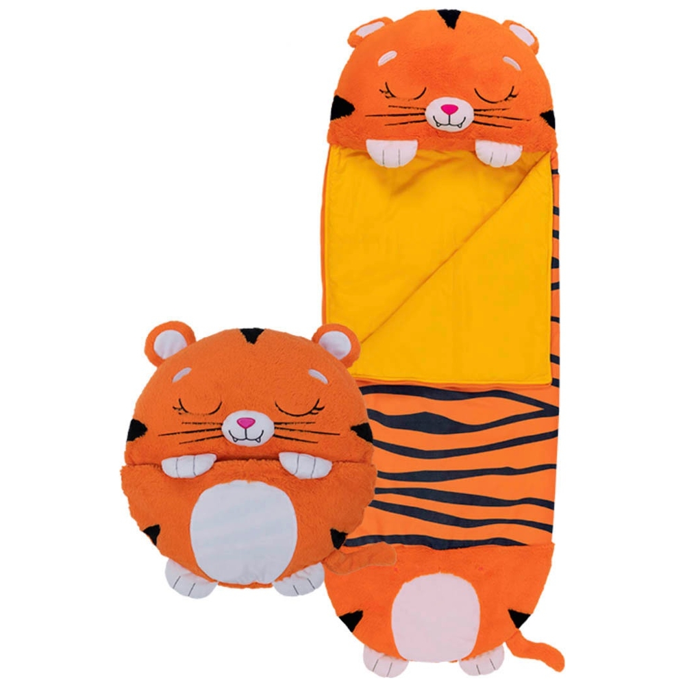 Happy Nappers Orange Tiger 2-in-1 Medium Plush Sleeping Bag | Smyths ...