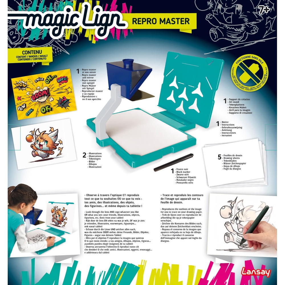 Projecteur Pocket Magic Lign - Dessins et Coloriages - Lansay