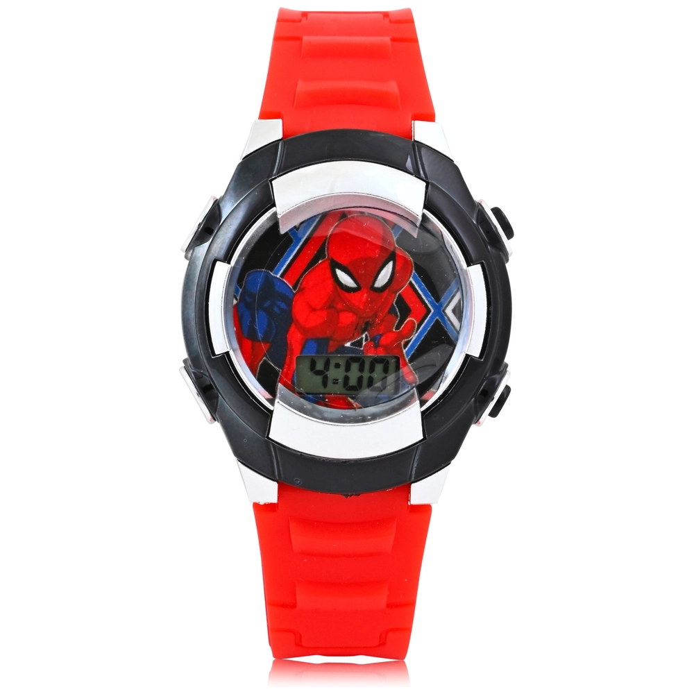 Spiderman Kinderhorloge Analoog Kwartshorloge Met Rubberen Band