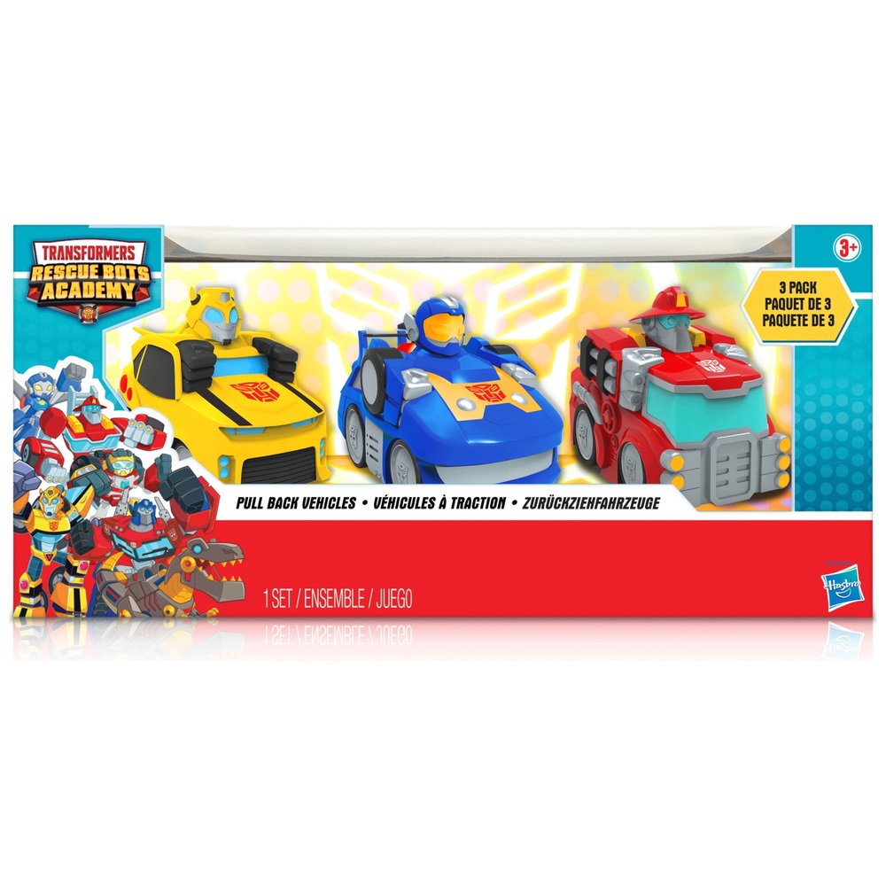 Transformers Rescue Bots Academy Pull Back Vehicles 3 Pack Assortment ...