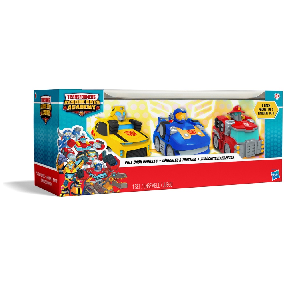 Transformers Rescue Bots Academy Pull Back Vehicles 3 Pack Assortment ...