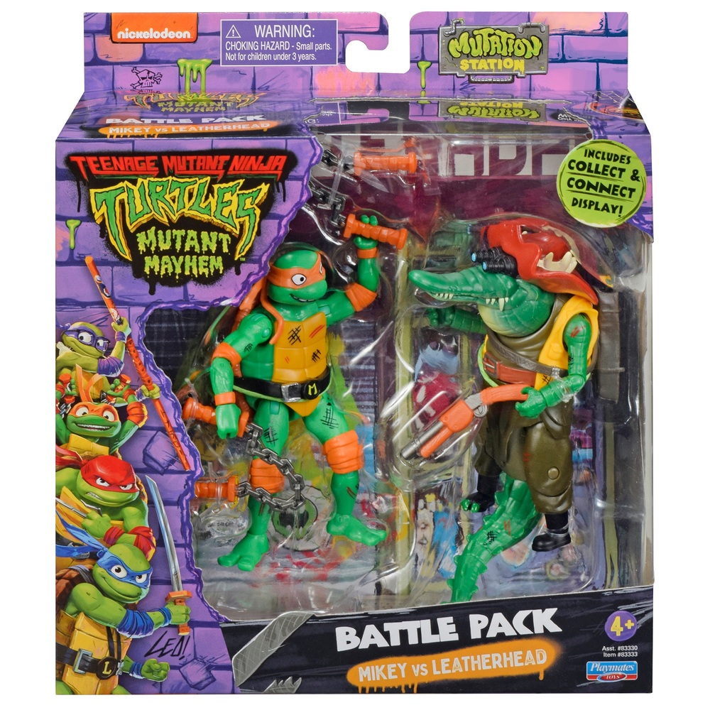 Opname Intrekking Ga lekker liggen Teenage Mutant Ninja Turtles Mutant Mayhem Figuren Michelangelo vs  Leatherface 2-pack | Smyths Toys Nederland
