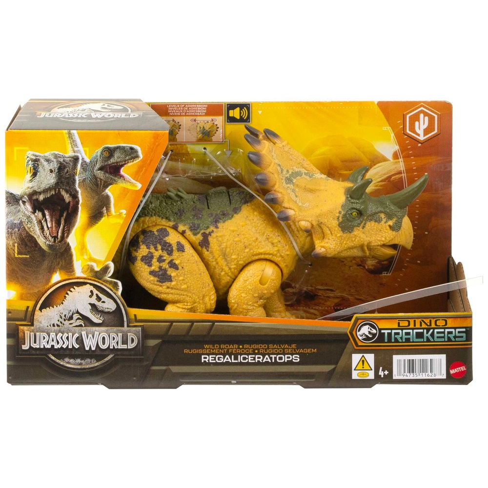 Jurassic World Wild Roar Regaliceratops Dinosaur Toy Figure with Sound ...