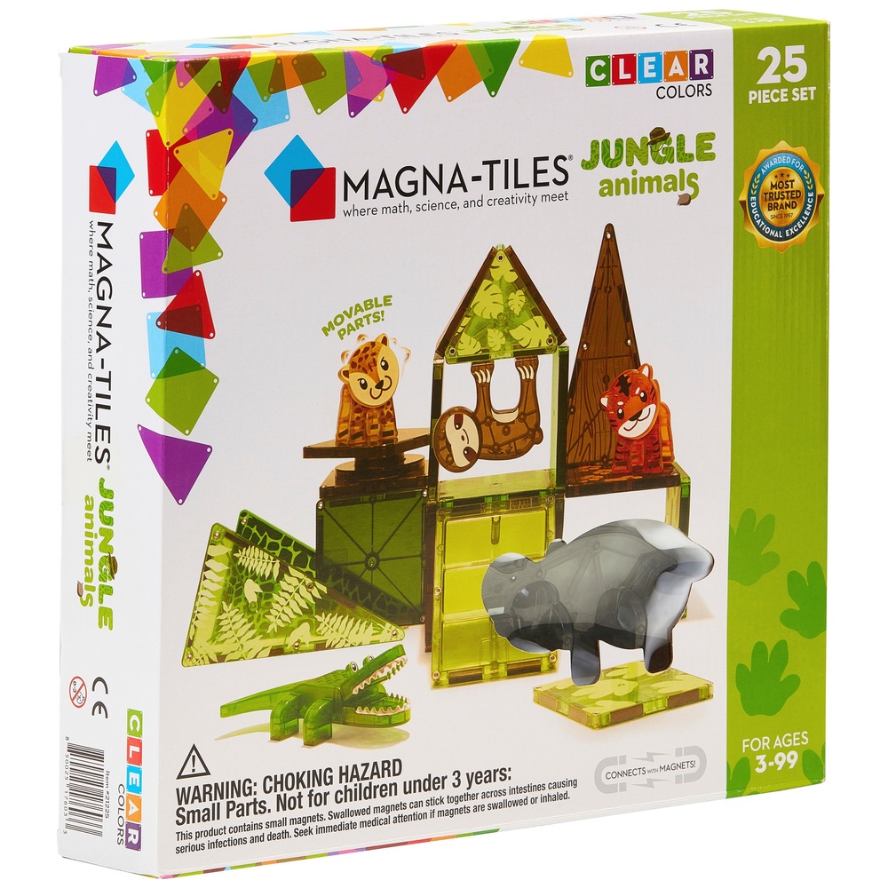 Magna-Tiles Jungle Animals 25 Piece Set - Magna-Tiles STEM Toys