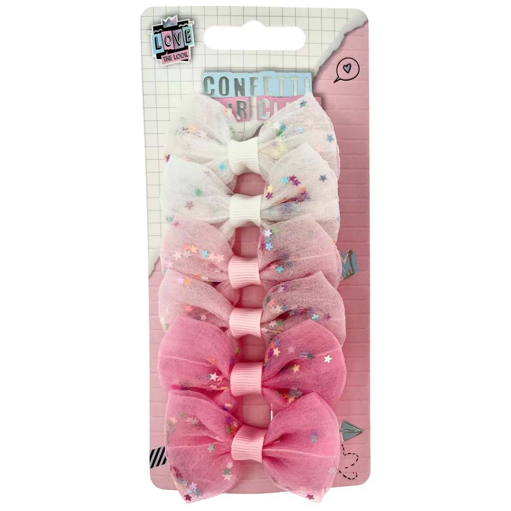 Love The Look Confetti Hair Clips 6 Pack Smyths Toys UK