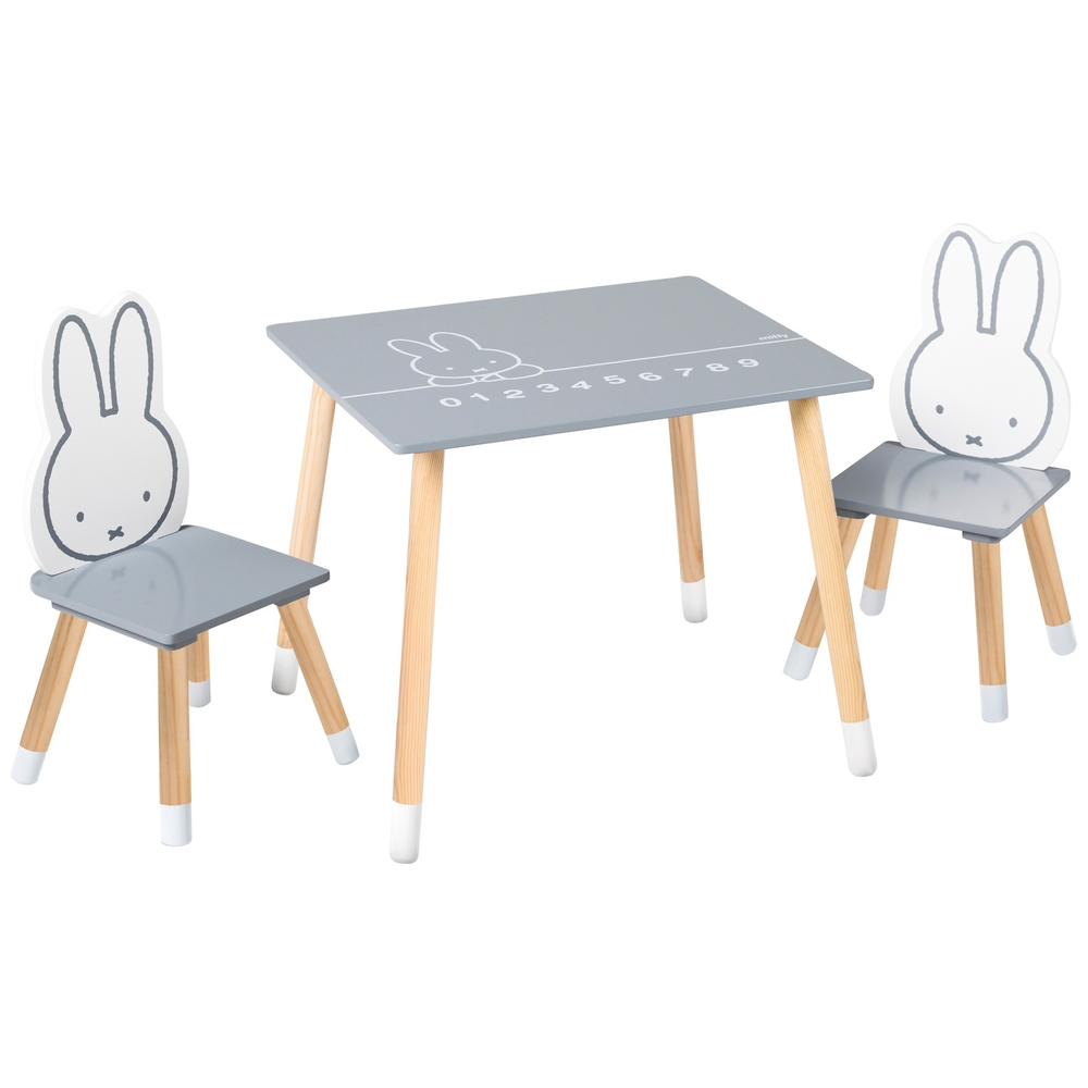 | Österreich Set Tisch mit 3-tlg. Smyths und grau/natur Miffy Kindersitzgruppe Toys Stühlen