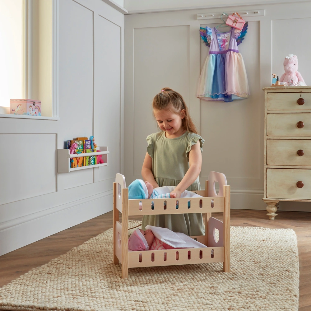 Ivy Lily Wooden Baby Doll Love Heart Bunk Bed Smyths Toys UK