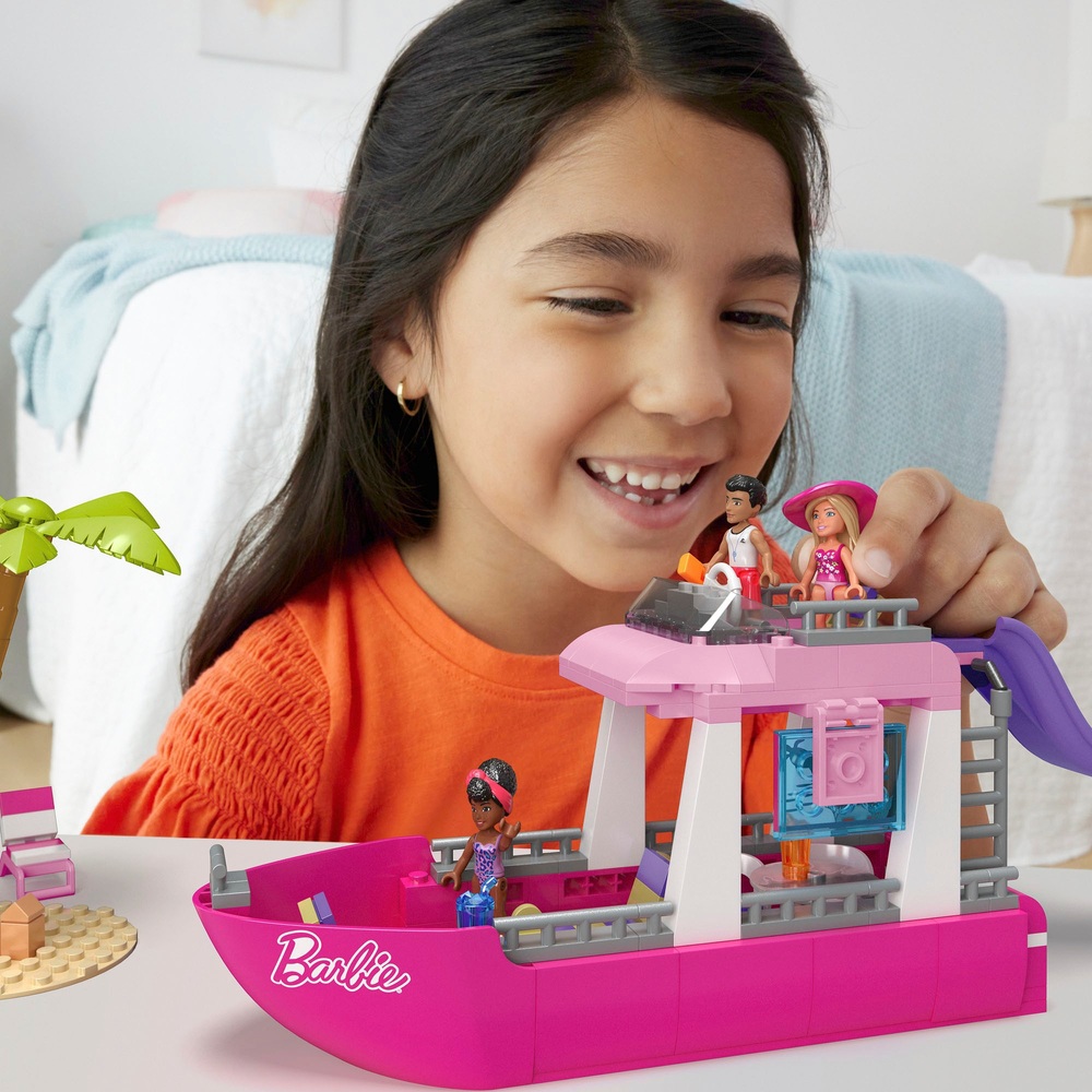 Mega Barbie Malibu Dream Boat Building Set with 10 + Accessories ...