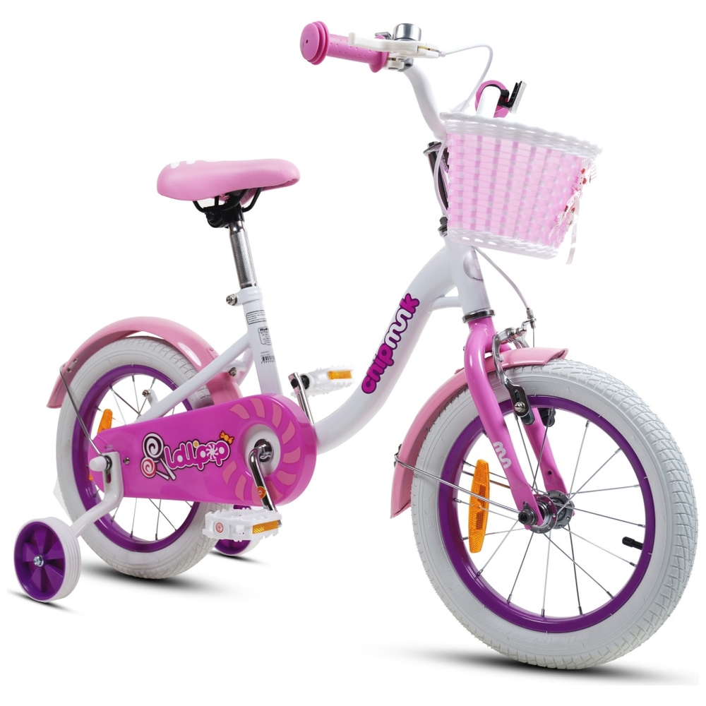 14 Zoll Kinderfahrrad Chipmunk Lollipop mit Stützrädern pink | Smyths