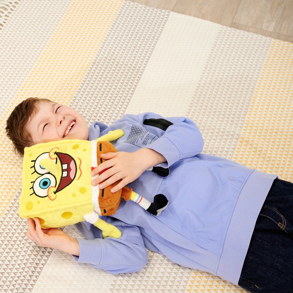 BBSPONGE Peluche Bob L'Éponge – 28 Cm – Super Doux – Officiel – Dès 12 Mois
