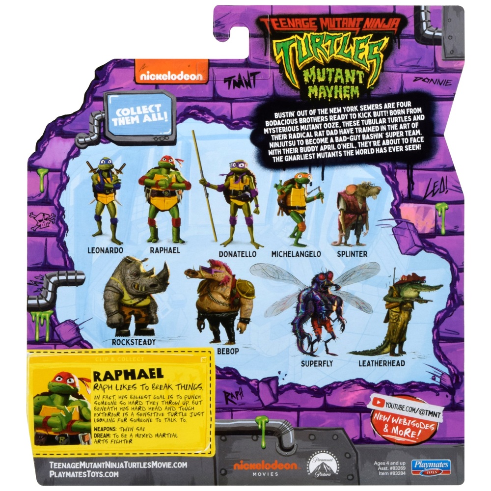 Teenage Mutant Ninja Turtles Mutant Mayhem Basic Figure - Raphael ...