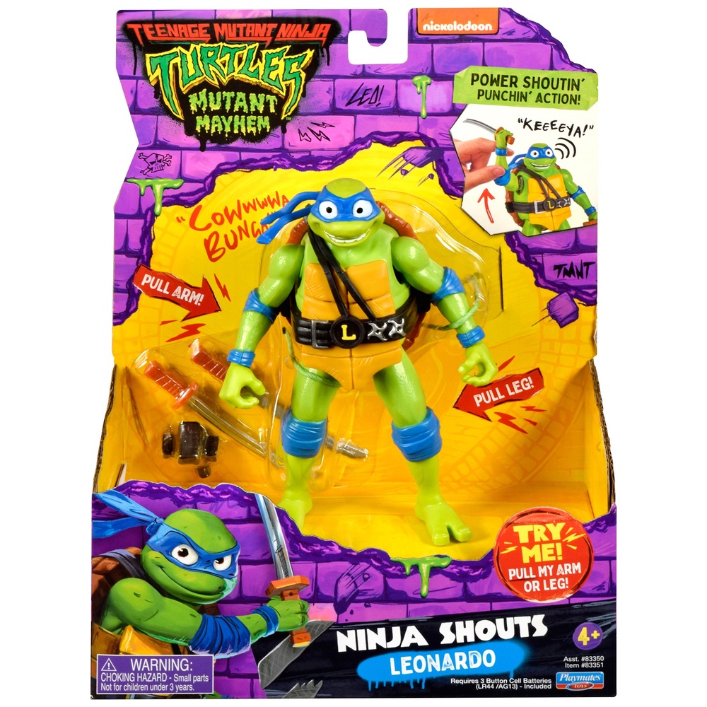 Teenage Mutant Ninja Turtles Mutant Mayhem Ninja Shouts Figure Leonardo Smyths Toys Uk 7512