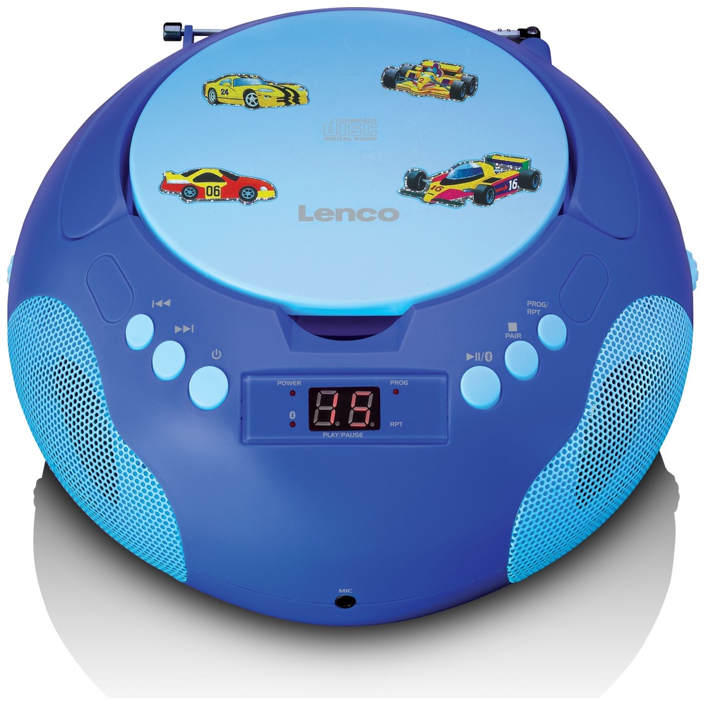Lenco SCD-625 tragbarer Kinder-CD-Player mit Radio, Mikrofon, und