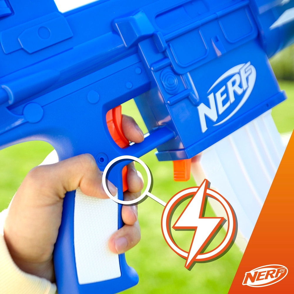 Nerf Fortnite Motorisierter Blaster Blue Shock Mit 10 Darts Smyths Toys Deutschland