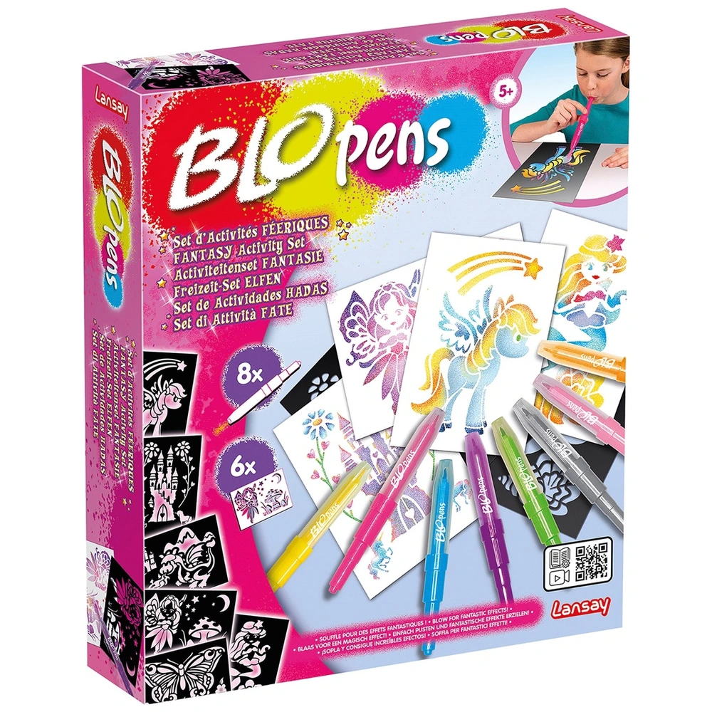 Lansay - BLOPENS - Street Art - Set Pochoirs Alphabet Et Syboles Avec