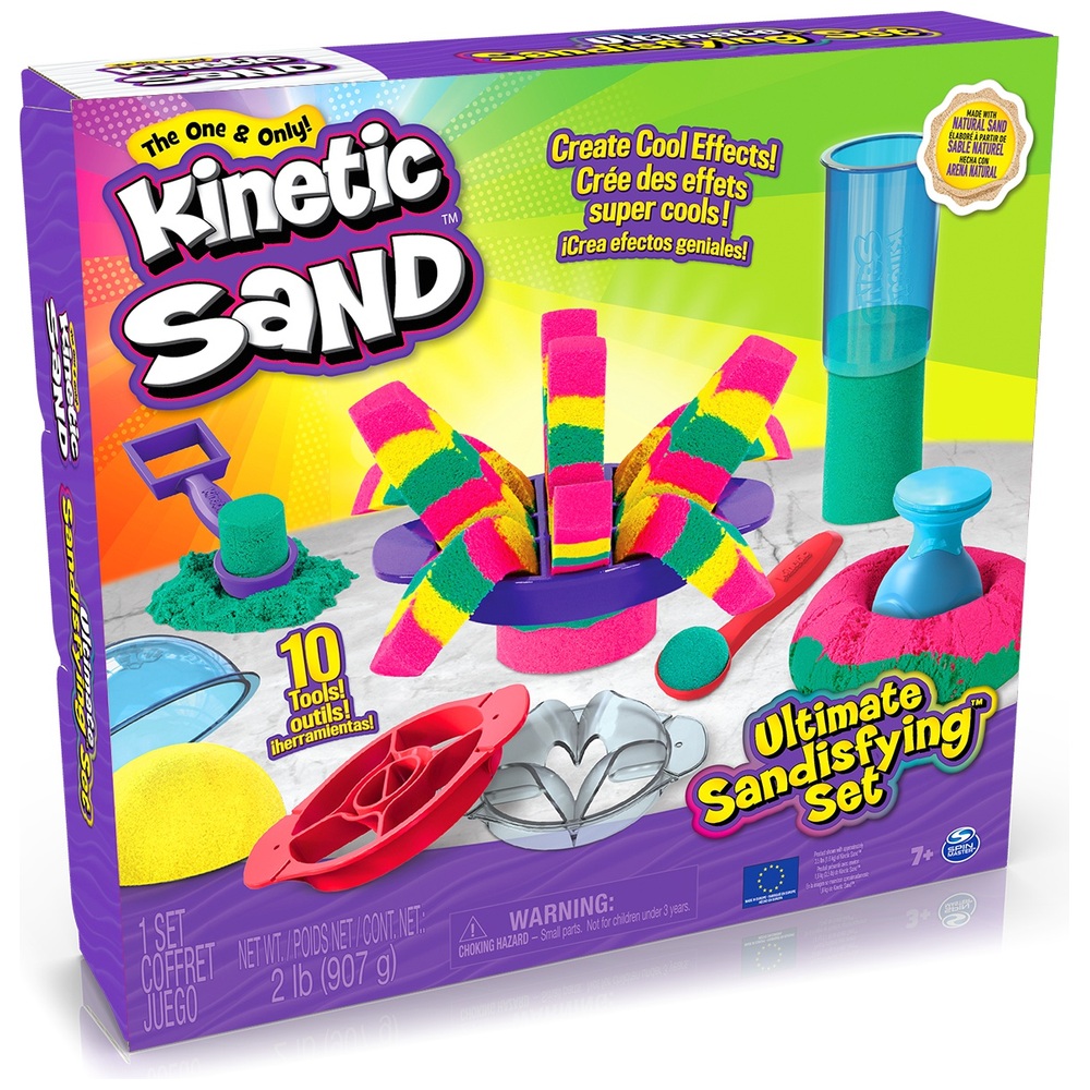 Kinetic Sand Baustellen Koffer Sandspielzeug mit Kran und Kipplader