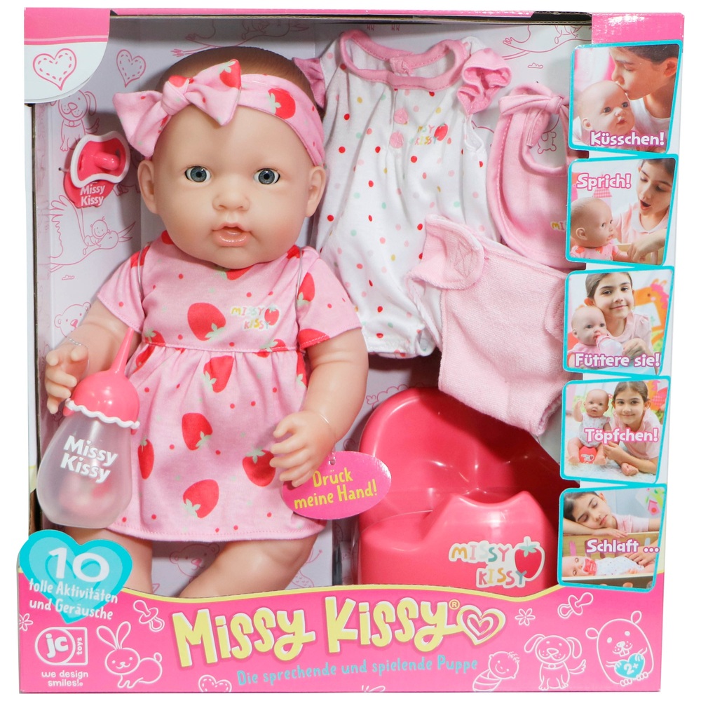 Missy Kissy Sprechende Puppe 38 cm mit Kleidung und Zubehör | Smyths Toys  Deutschland