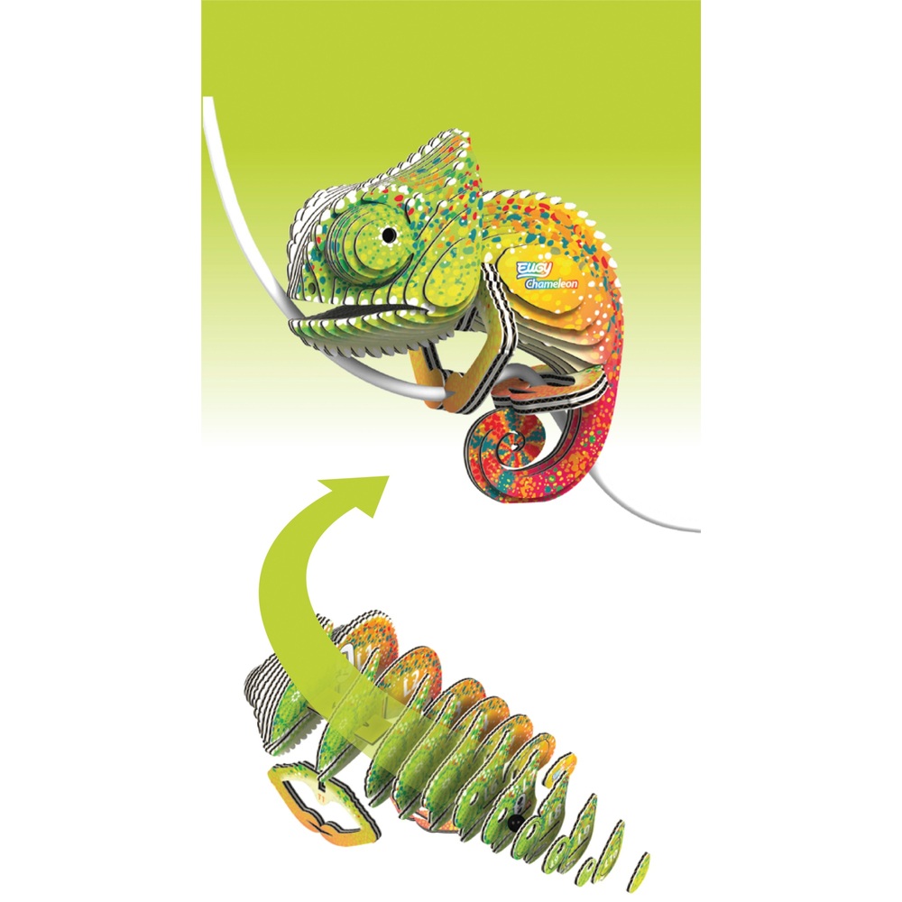 EUGY Chameleon 3D Cardboard Model Kit Smyths Toys UK