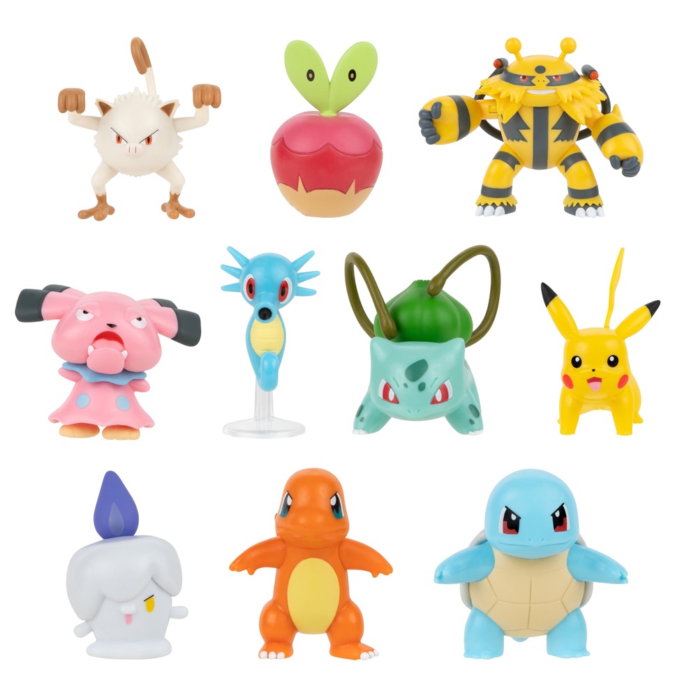 Pokémon Battle Figure Set PKW2806 - 3 Personaggi Ufficiali: Piepi, Kaumalat, Folipurba - Figure In Scala Dettagliate Per Collezionisti E Battaglie, Giocattoli Per Bambini