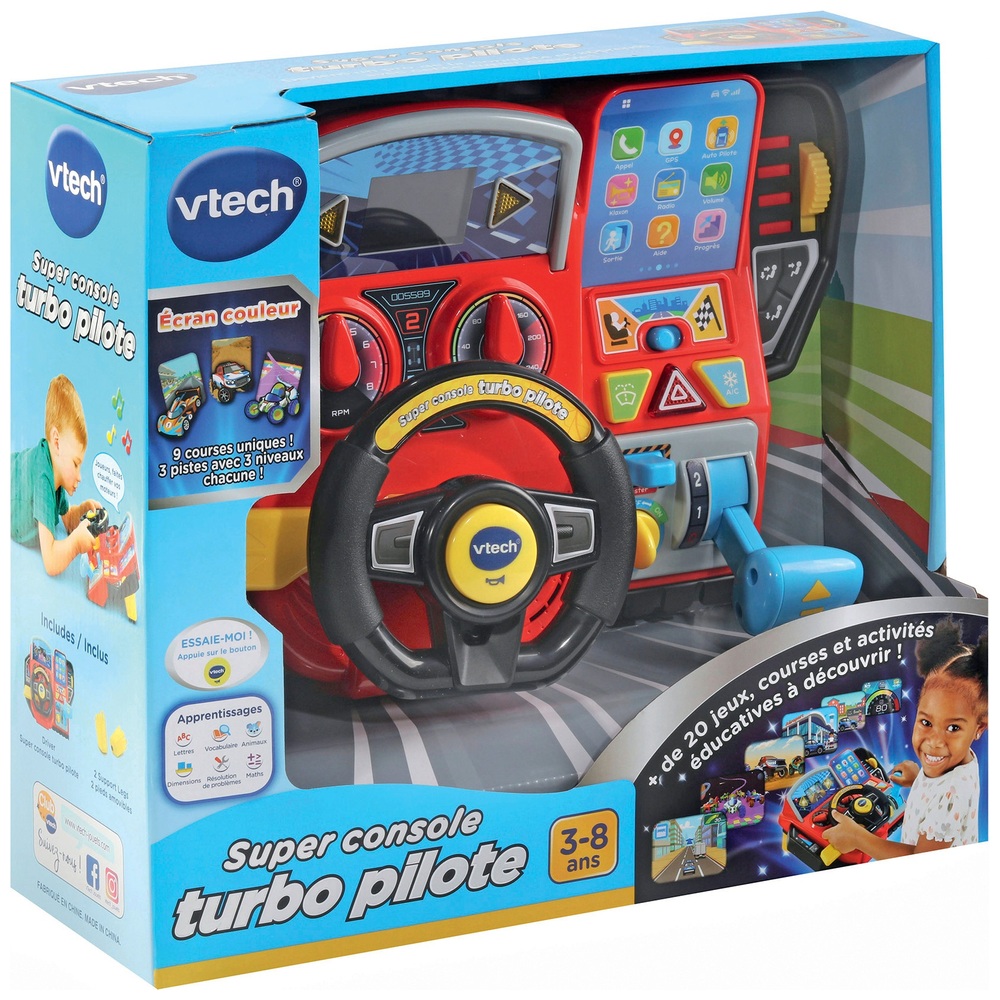 Vtech - Jouet Educatif Vtech Super console turbo pilote (1 Pièce) - Jeux  éducatifs - Rue du Commerce