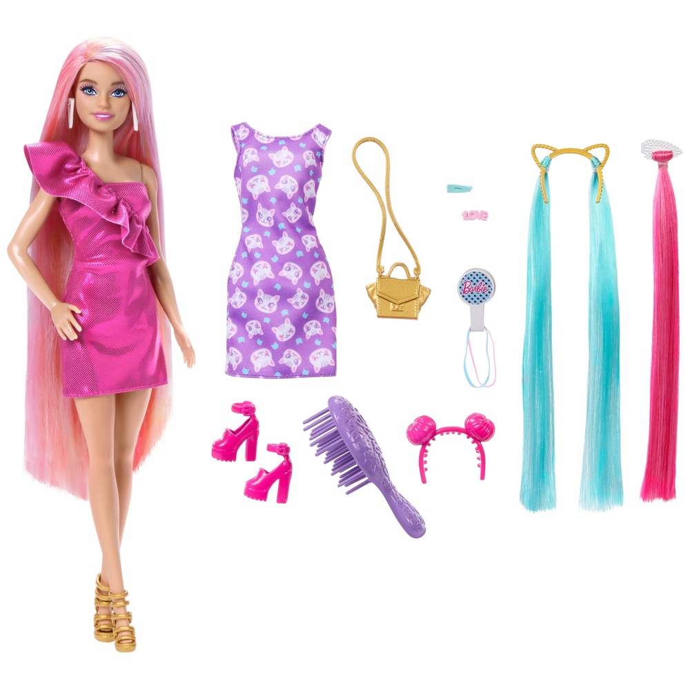 Barbie Poupée Ultra Chevelure Thème Fleurs (21,6 cm), avec Cheveux