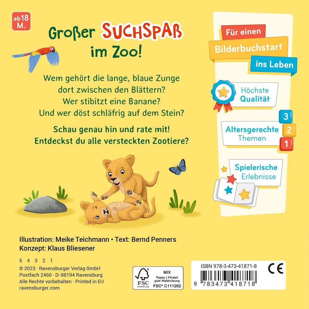 Rate Mal Spielbuch Tiere aus dem Zoo, Wald, Bauernhof oder Garten