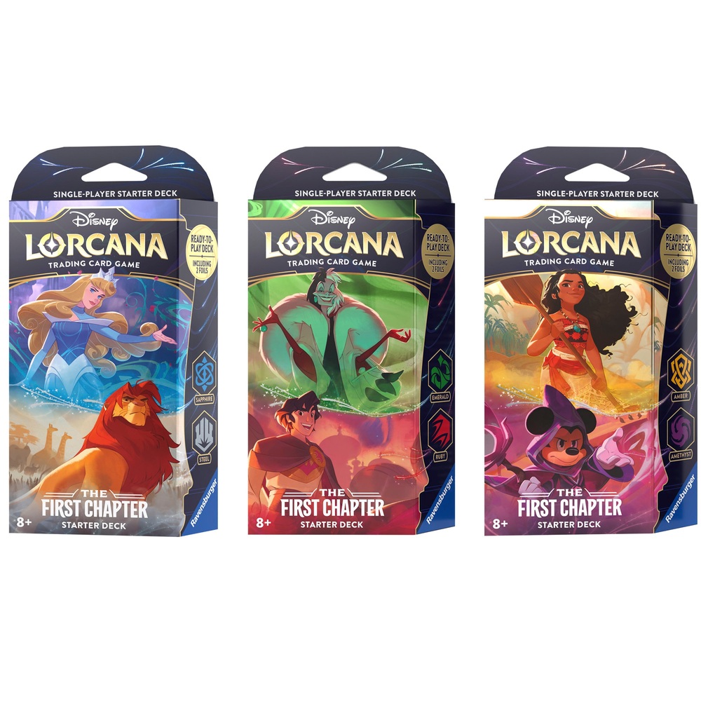 Disney Lorcana Trading Card Game The First Chapter Starter Deck Assortment Smyths Toys UK