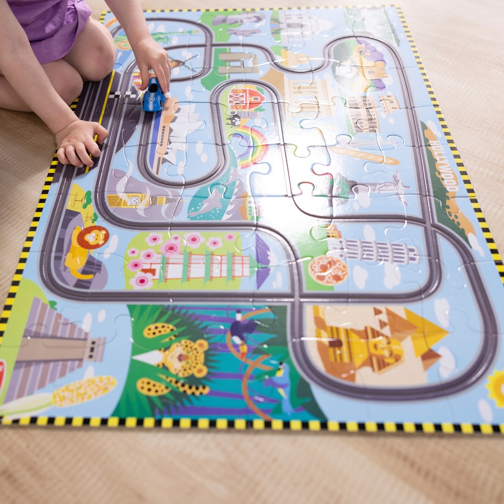 Melissa & Doug 48Piece Racetrack Floor Puzzle Smyths Toys UK