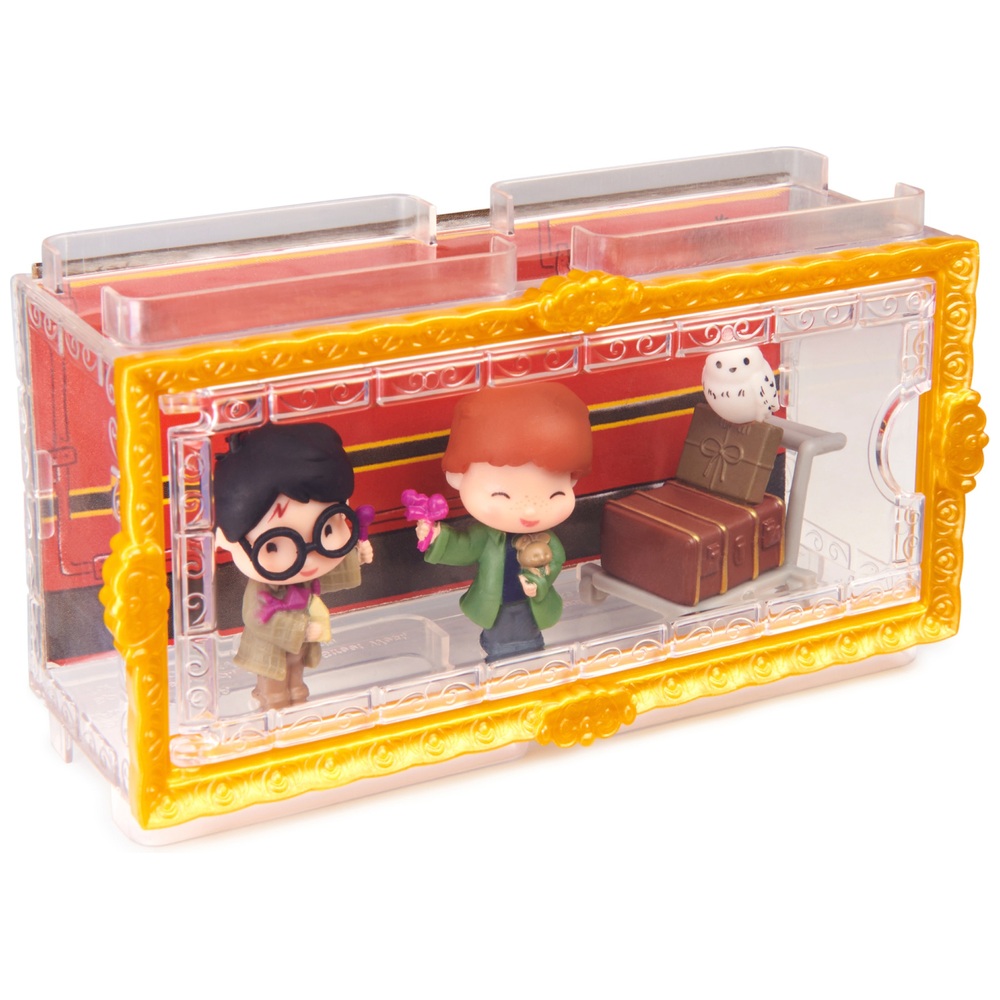 Wizarding World Harry Potter Micro Magical Moments Figurenset mit Harry, Ron und Hedwig Smyths