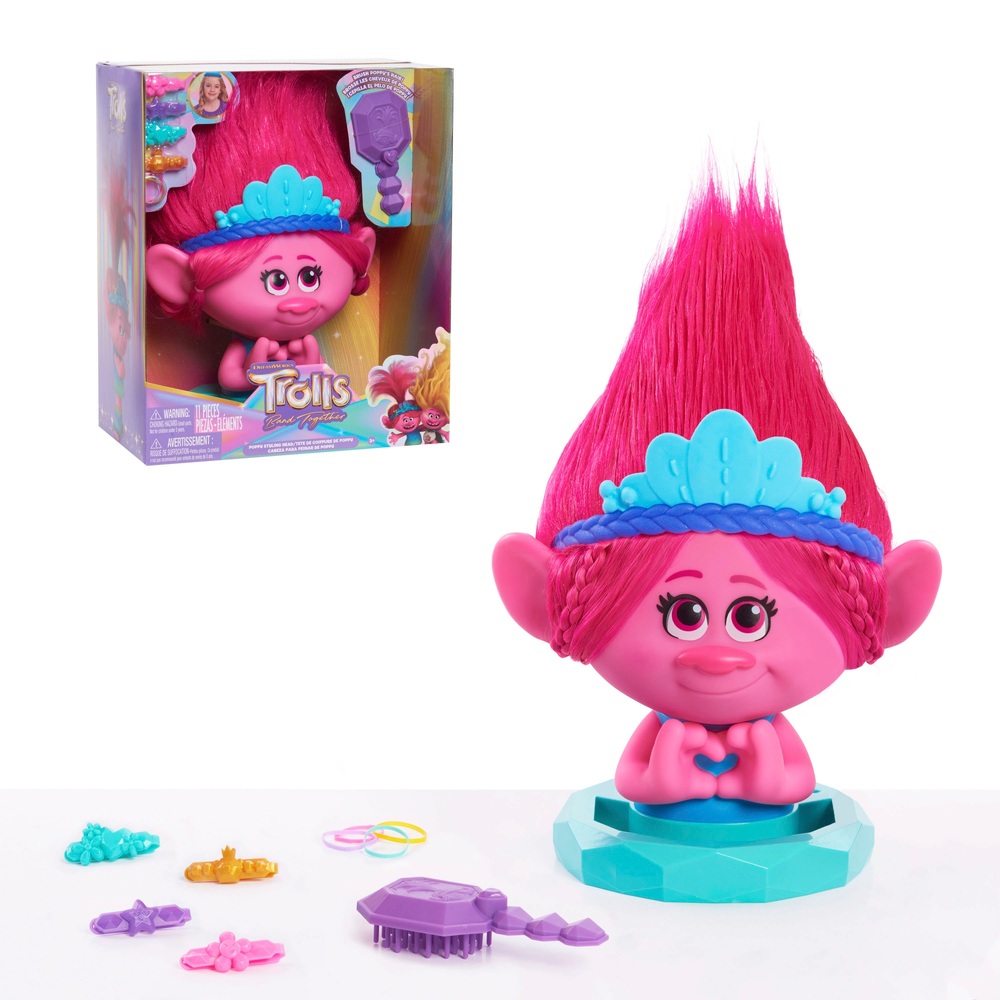 Trolls 3: Band Together Poppy Styling Head | Smyths Toys UK