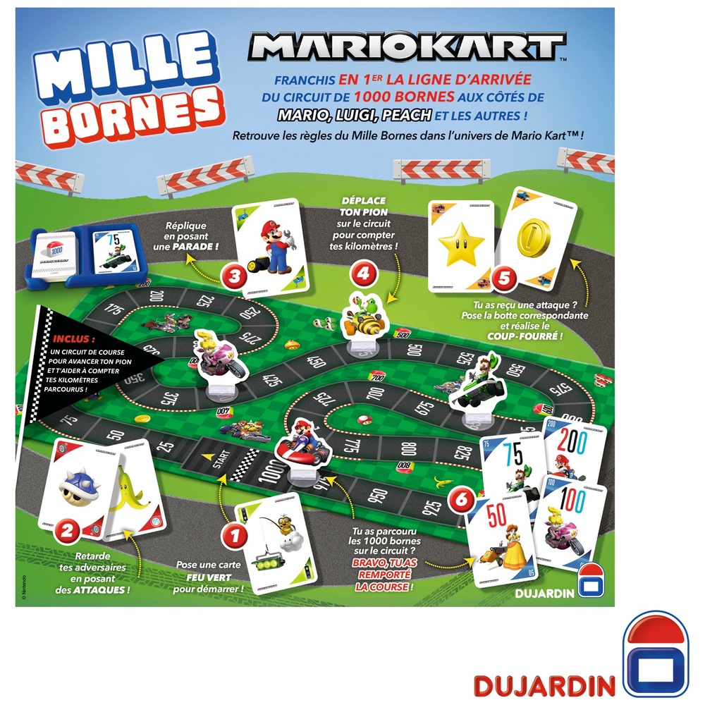 Jeu de cartes Dujardin Mario Kart Mille Bornes - Jeux classiques - Achat &  prix