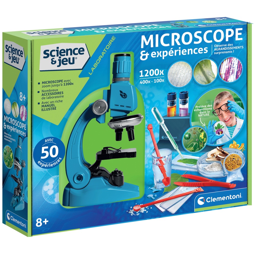 Microscope avec 62 accessoires, jeux educatifs