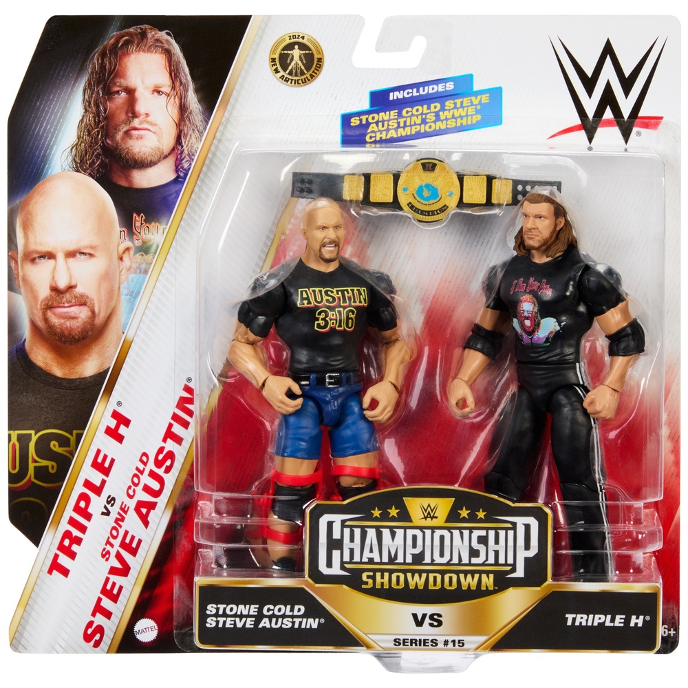 WWE Championship Showdown Steve Austin vs Triple H Action Figure 2 Pack ...