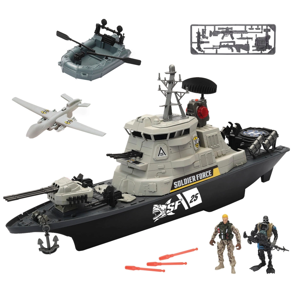 Soldier Force Playset Hurricane Battleship with Lights and Sounds