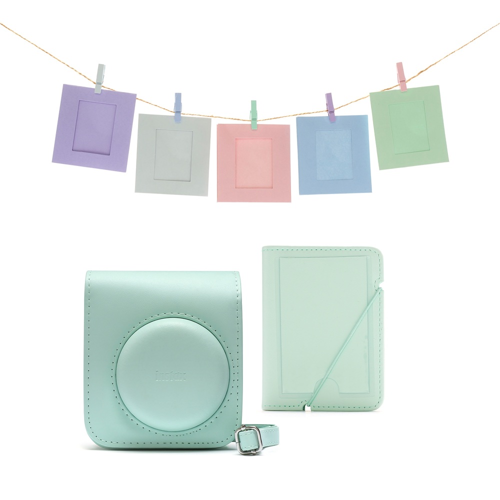 Instax Funda para Cámara Instax Mini 12, Color Mint Green, Medida