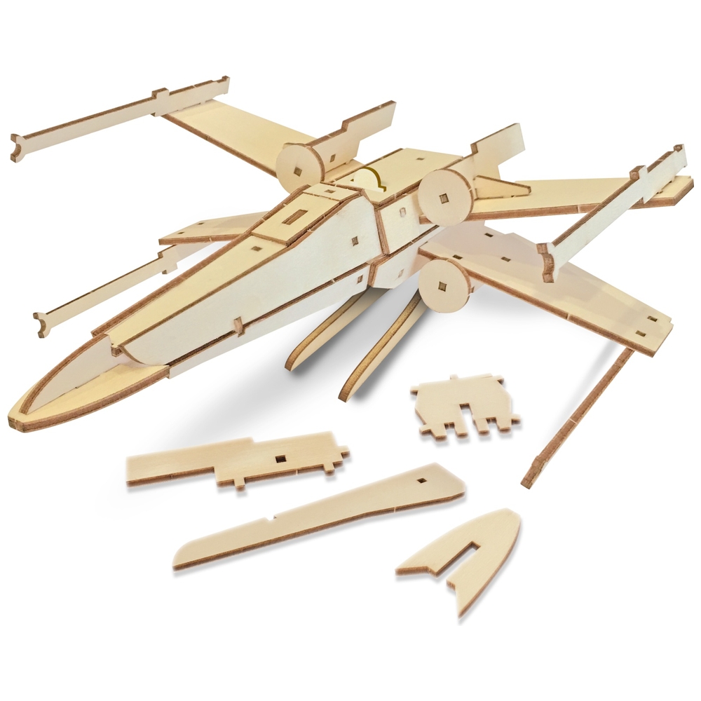 Star Wars - Jeu de Construction en Bois Vaisseau X-Wing WoodworX | Smyths Toys France