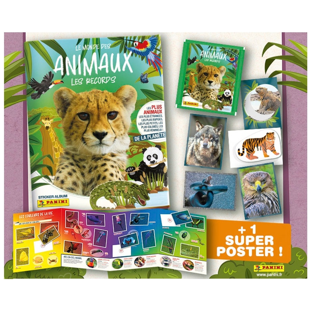 Panini Carte à collectionner Panini Album Animaux avec 4 pochettes pas cher  