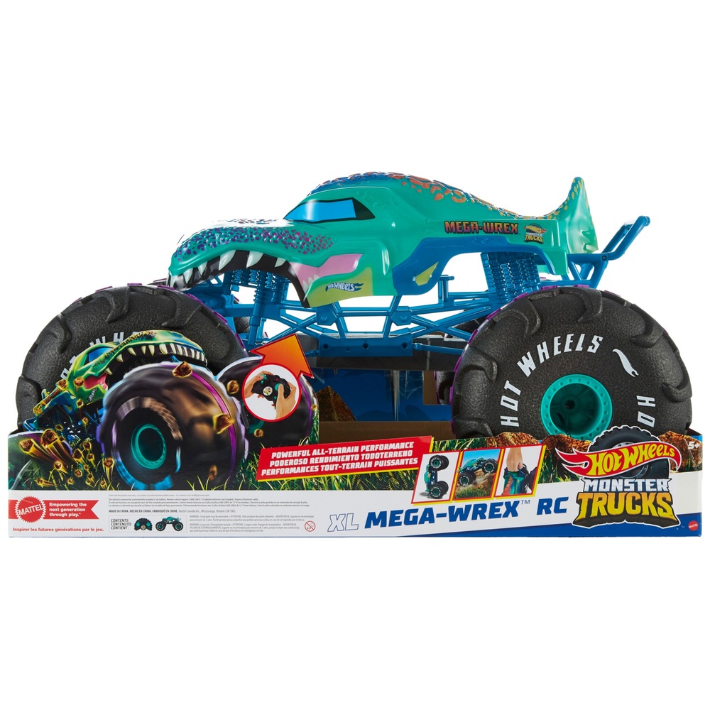 Hot Wheels - Monster Trucks Voiture Télécommandée 1:6 Mega Wrex