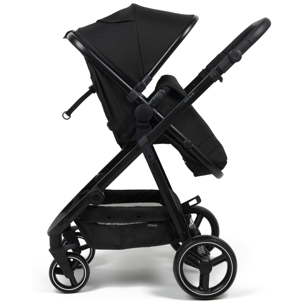 Babylo Kinderwagen 3 in 1 Set Origin mit i Size Babyschale schwarz