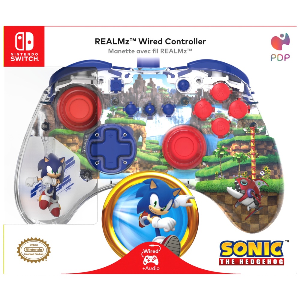 PDP Gaming Nintendo Switch Wired REALMz™ Controller - Sonic Green Hill Zone